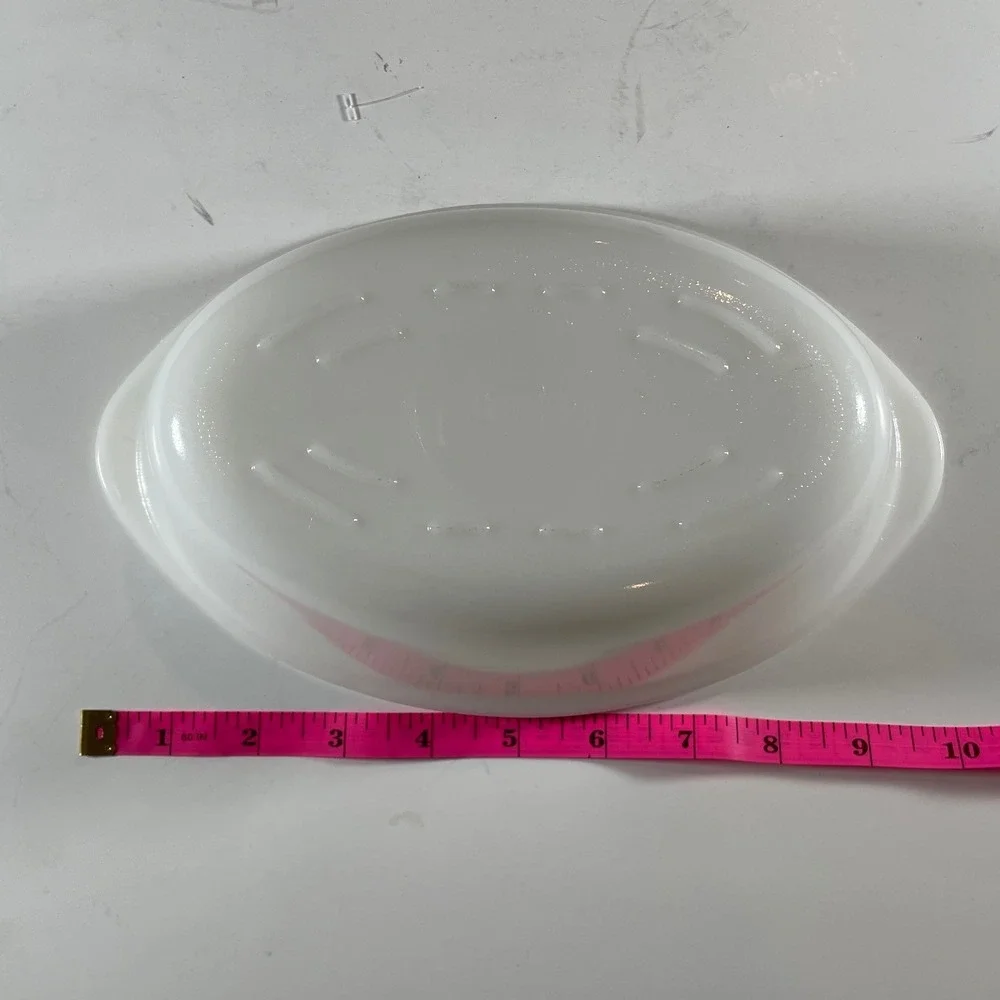 Midcentury VTG Glasbake Casserole Dish Milk Glass 1‎ Quart